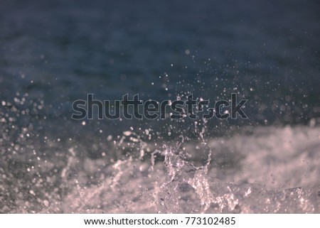Water splash near the sea