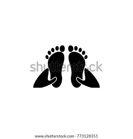 foot massage icon. Spa icon. Element relaxation and rest icon on white background