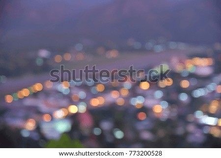 Background and Abstract with the Lights from The City