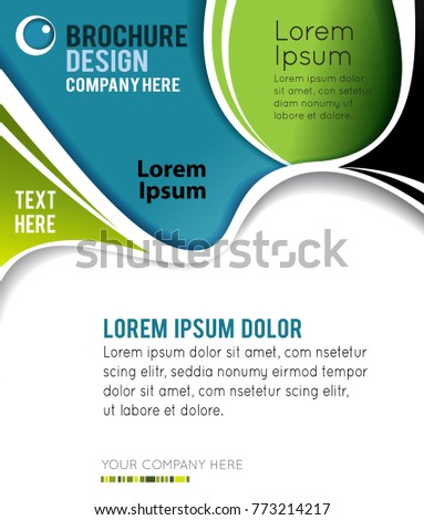 Stylish presentation of business poster, magazine cover, design layout template. Brochure or flyer