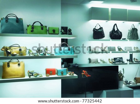 Fashion shoes and bags Royalty-Free Stock Photo #77325442