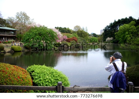 a man is perpetuating a picture in tokyo japan