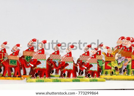 Handcrafted wooden santa-claus 