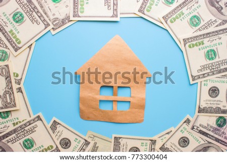 invest in real estate concept. money house and keys