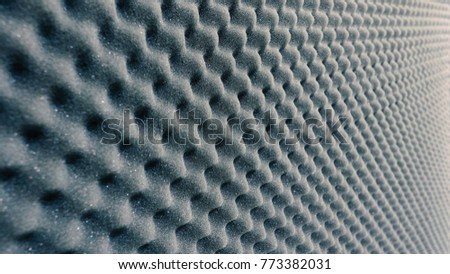 Sound absorber sheet grey color and very soft material for professional sound recording studio.