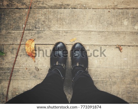 Selfie of boots women