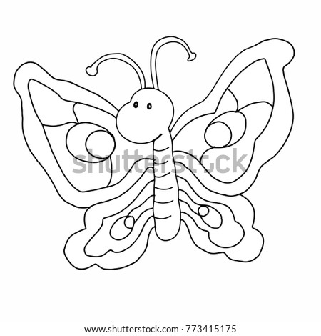 cute butterfly illustration drawing coloring