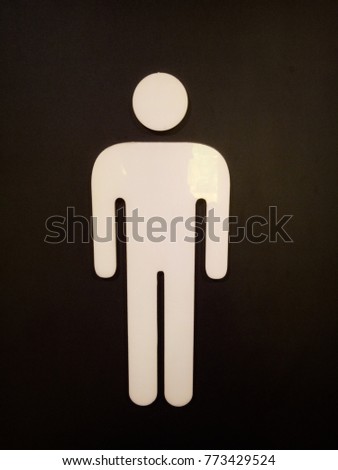 Men restroom sign