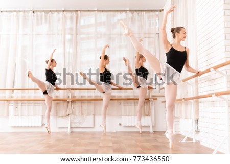 They train dance moves. They use ballet barre. They are professional theater actors.