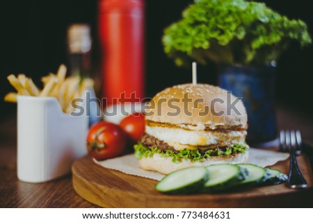 Home made tasty Burger