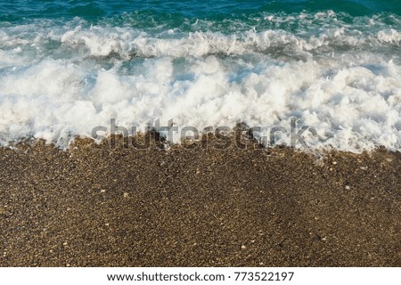 sea wave near the sandy beach
