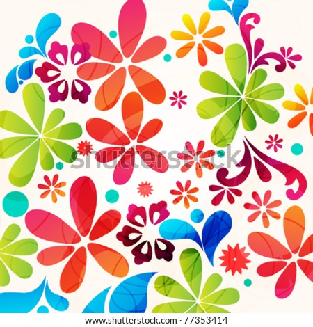 Vector beautiful summer floral background illustration