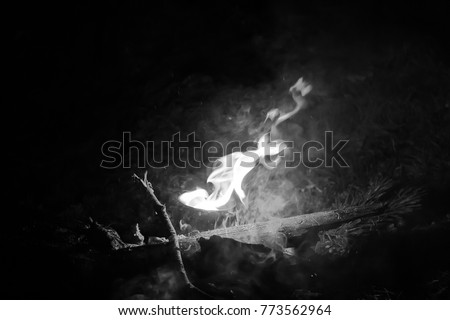 A picture of fire from a tin can