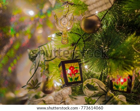 A Christmas tree detail.