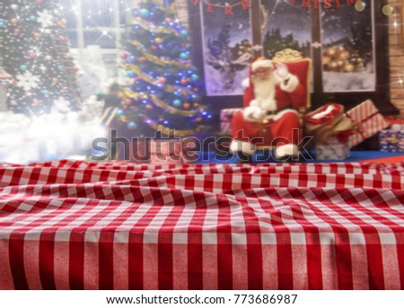 Empty christmas table background