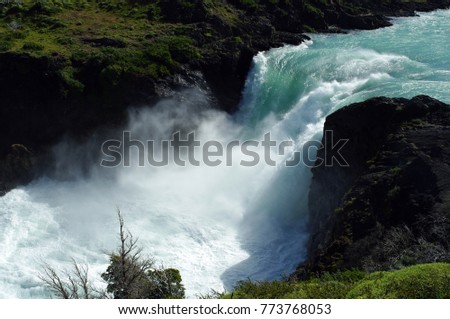 Waterfall in chilean national park