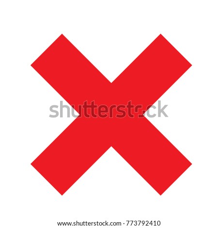red X vector icon 
