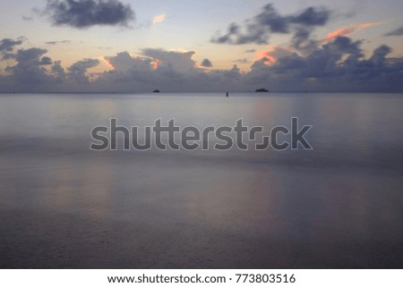 Sunset picture in the carribean