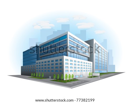 modern office building vector