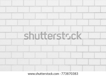 White brick wall seamless background and texture