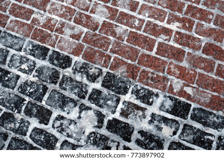 Stone ground coating in the winter time