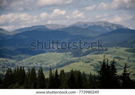 Mountain clouds background