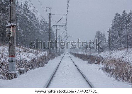 Snowy Russian road