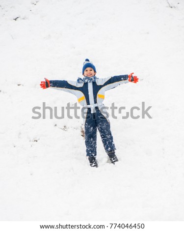 Boys playing in really big snow