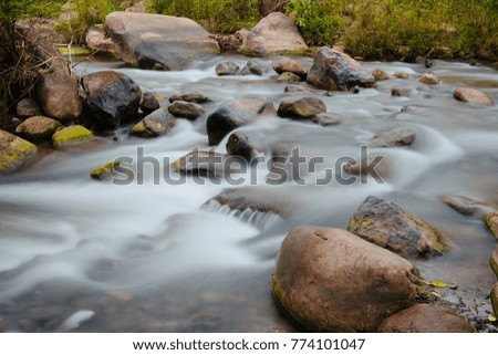 River and soft water in the nature.