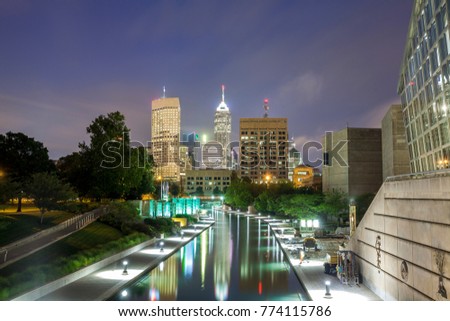 Downtown of Indianapolis, Indiana, USA