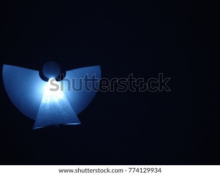 Abstract angle christmas new year decoration with light aura for lucky charm and wish gift