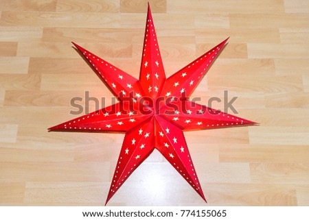 Christmas star on a  background.