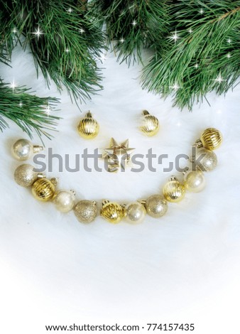Photo of christmas smile set of christmas bulbs