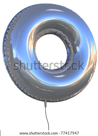 letter O balloon 3d illustration