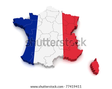 3D Map of France