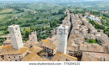 San Gimignano a medieval town in Tuscany, Italy 