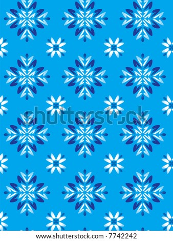 Floral Foliage Pattern Background - Blue texture - Vector Include layer whit pattern design source