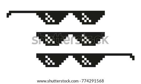 Vector pixel glasses Royalty-Free Stock Photo #774291568