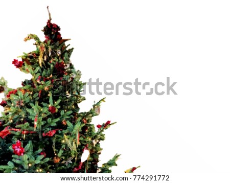 Christmas tree background with empty white space