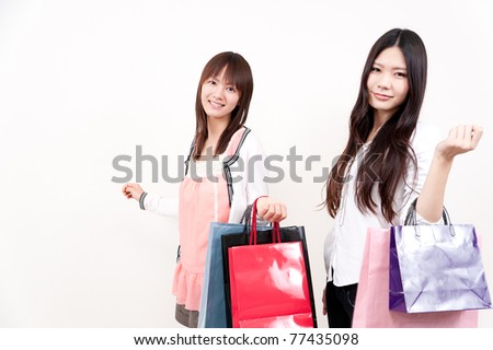 two asian woman in the shopping