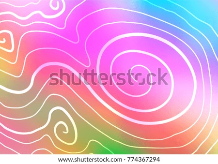 Light Multicolor, Rainbow vector natural abstract background. Colorful abstract illustration with lines in Asian style. Hand painted design for web, leaflet, textile.