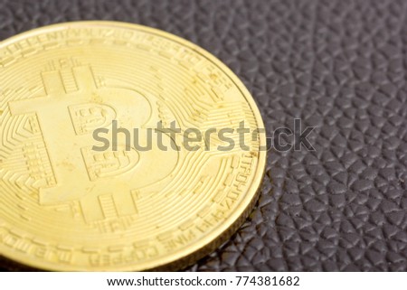 golden bitcoin coin. cryptocurrency