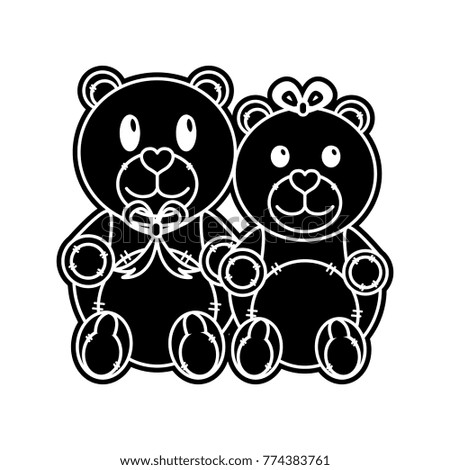 Teddy bear couple design