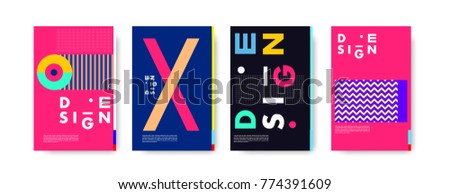 Colorful geometric poster and cover design. Minimal geometric pattern simple modern backgrounds. Eps10 vector.