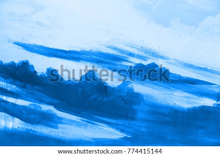 Abstract, damage to walls with many colors. Style of landscape. Rough concrete surface with cracks, scratches and paint stains. Great background or texture.