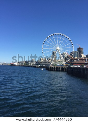 Seattle waterfront with Ferris Wheel