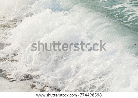 sea surf wave on the beach, landscape
