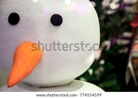 Snowman is beautiful objects waiting for Christmas day and festival day at the end of the year.
