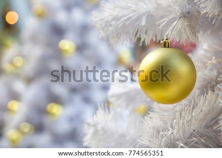 Christmas ball and white background