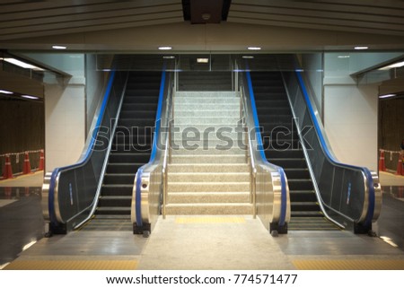 Escalator in Bangkok Metro Station